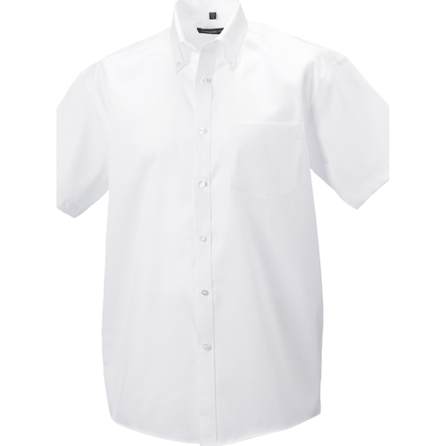 Vêtements Homme Chemises manches courtes Russell 957M Blanc