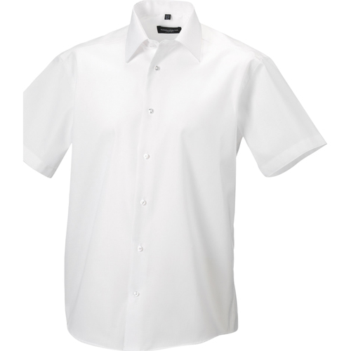 Russell - Chemise à manches courtes sans repassage - Homme Blanc - Vêtements  Chemises manches courtes Homme 33,15 €
