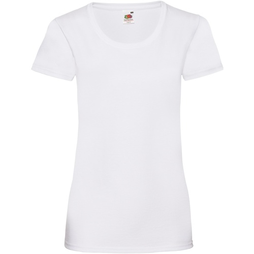 Vêtements Femme T-shirts manches courtes Fruit Of The Loom 61372 Blanc