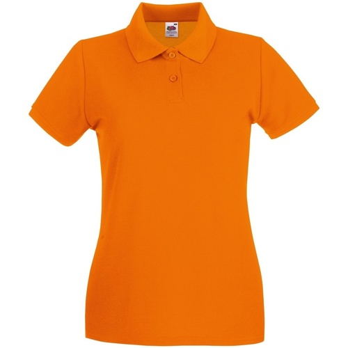 Vêtements Femme Polos manches courtes Fruit Of The Loom Premium Orange