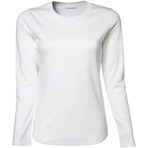 Vêtements sleeve T-shirts manches longues Tee Jays Interlock Blanc