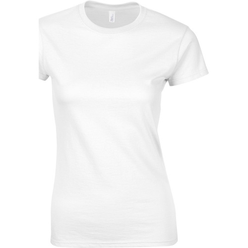 Vêtements Femme T-shirts manches courtes Gildan Soft Blanc