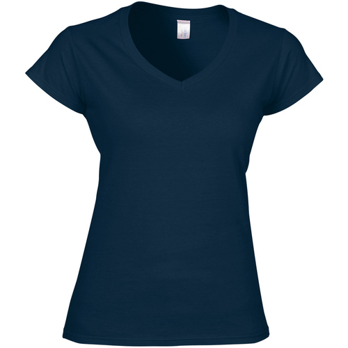Vêtements Femme T-shirts manches courtes Gildan Soft Style Bleu