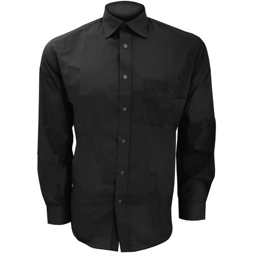 Vêtements Homme Chemises manches longues Kustom Kit KK104 Noir