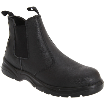 Homme Grafters Cuir Sécurité Chaussures taille uk 6-13 Garde-boue Travail Noir M976A KD 