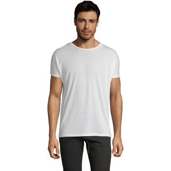 Vêtements Homme T-shirts crinkled manches longues Sols 01704 Blanc