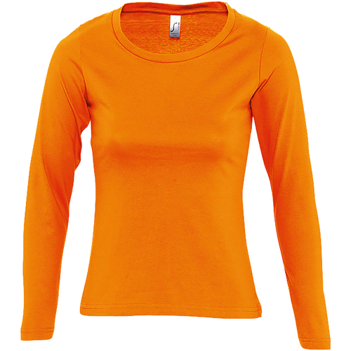 Vêtements Femme Chase embroidered logo rib-trimmed sweatshirt Sols Majestic Orange