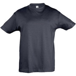 Vêtements Enfant T-shirts linen manches courtes Sols 11970 Bleu marine foncé