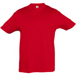 Vêtements Enfant T-shirts linen manches courtes Sols 11970 Rouge