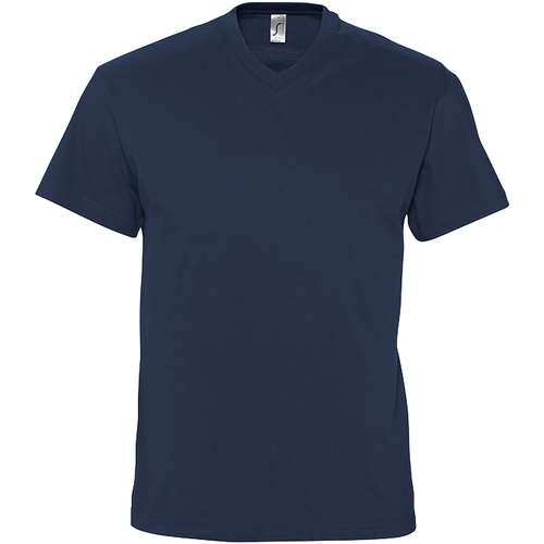 Vêtements Homme Vans T-shirt a maniche lunghe nera con logo grande Sols 11150 Bleu