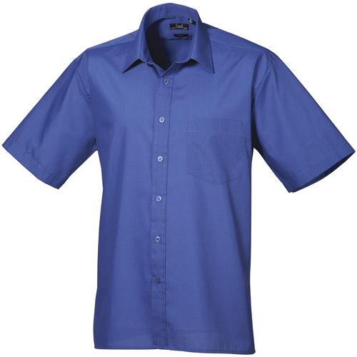 Vêtements Homme Chemises manches courtes Premier PR202 Bleu
