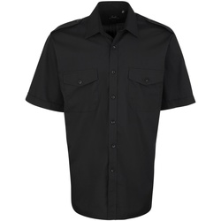 Vêtements Homme Chemises manches courtes Premier PR212 Noir