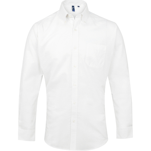 Vêtements Homme Chemises manches longues Premier PR234 Blanc