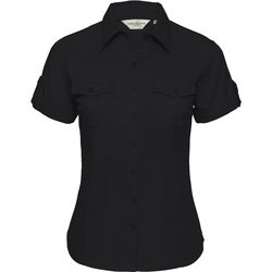 Vêtements Femme Chemises / Chemisiers Russell Shorts & Bermudas% coton à manches courtes RW3261 Noir