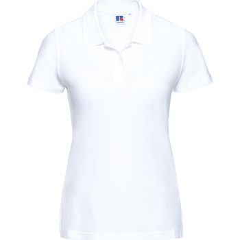Vêtements Femme Polos manches courtes Russell Polo 100% coton à manches courtes RW3281 Blanc