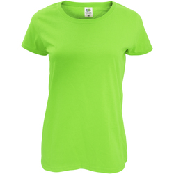 Vêtements Femme T-shirts manches courtes Fruit Of The Loom 61420 Vert citron