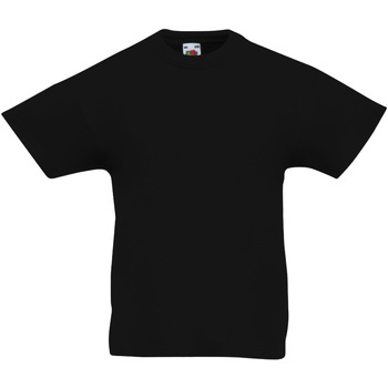 Vêtements Enfant T-shirts manches courtes Fruit Of The Loom 61019 Noir