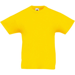 Vêtements Enfant T-shirts manches courtes Fruit Of The Loom 61019 Jaune