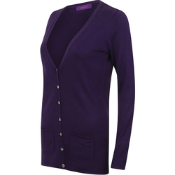 Vêtements Femme Gilets / Cardigans Henbury Fine Knit Violet