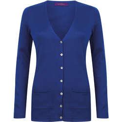 Vêtements Femme Gilets / Cardigans Henbury Fine Knit Bleu