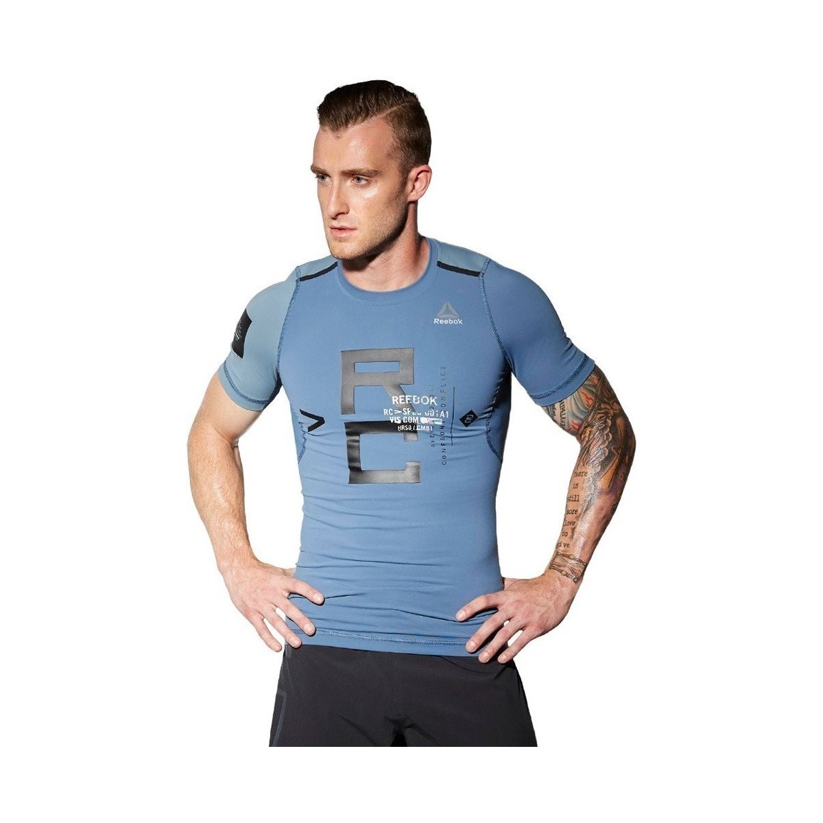 Vêtements Homme T-shirts manches courtes Reebok Sport Combat Rash Guard Bleu