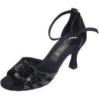 Chaussures Femme Sandales sport Vitiello Dance Shoes Sandalo camoscio e vernice tacco Noir