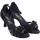 Chaussures Femme Sandales sport Vitiello Dance Shoes Sandalo camoscio e vernice tacco Noir