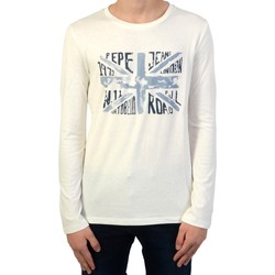 Vêtements Garçon T-shirts manches courtes Pepe jeans 116168 Beige